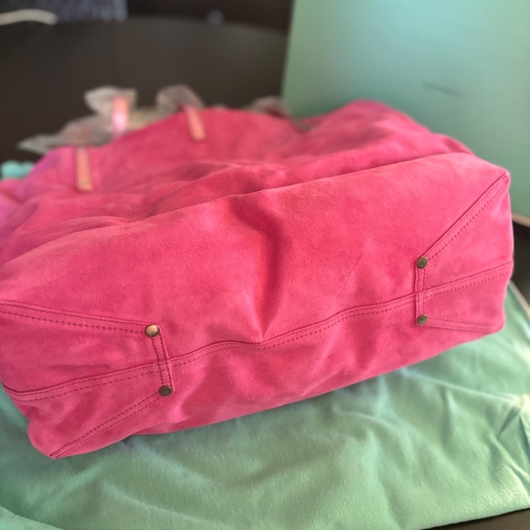 NEW Tiffany & Co Pink Leather/Suede 2 Way Reversible Tote Bag - Picture 10 of 10